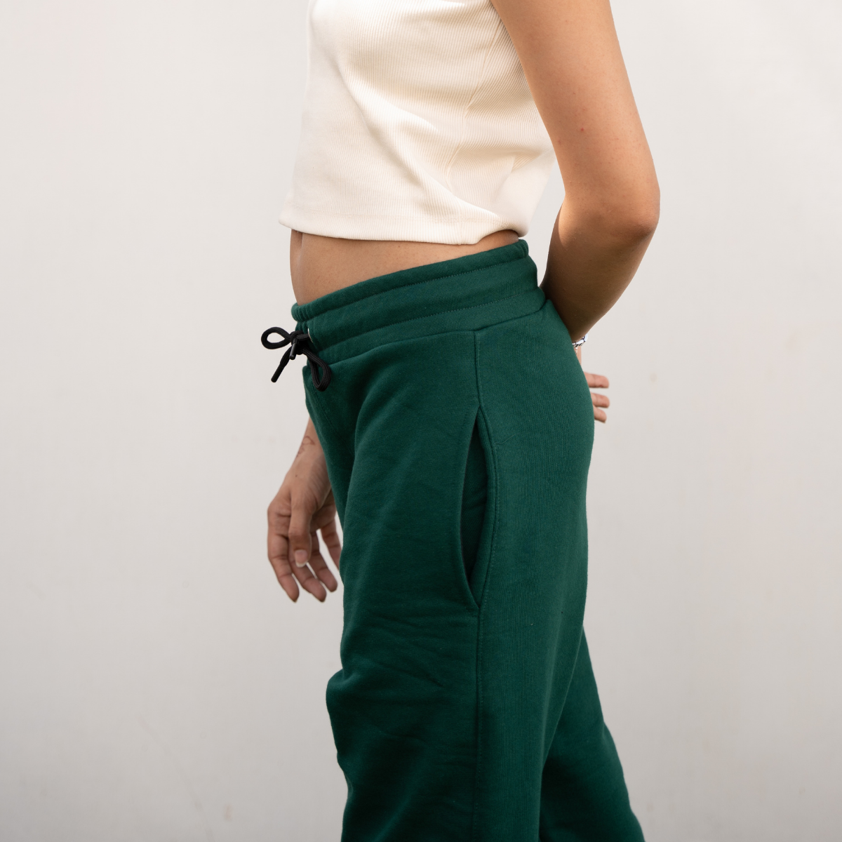 Matcha Green Unisex Terry Sweatpants (Summer-Friendly)