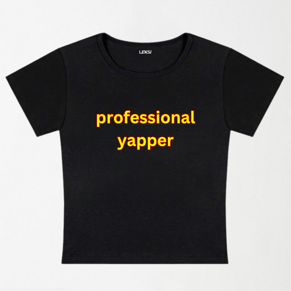 Professional Yapper Y2K Baby Tee