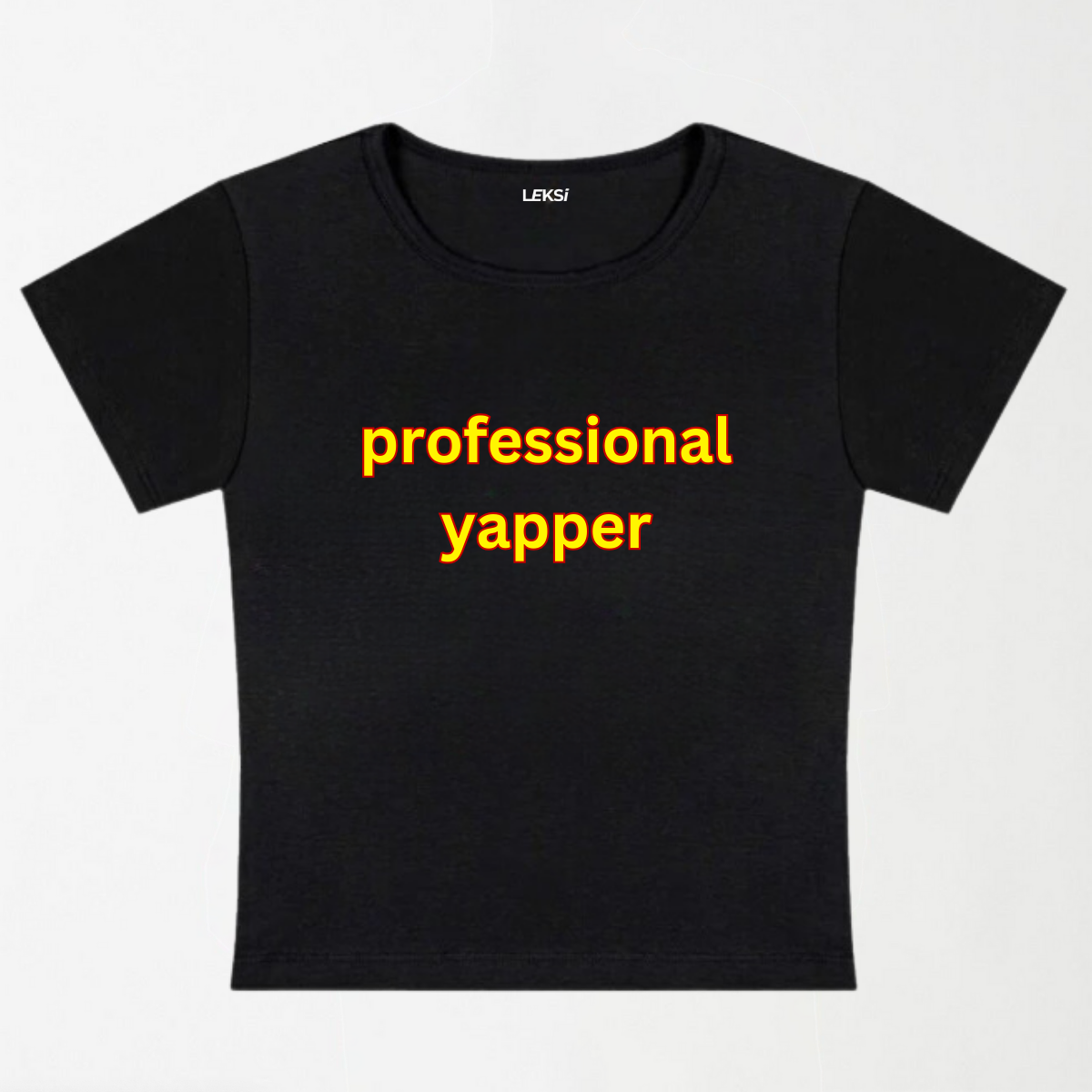 Professional Yapper Y2K Black Baby Tee