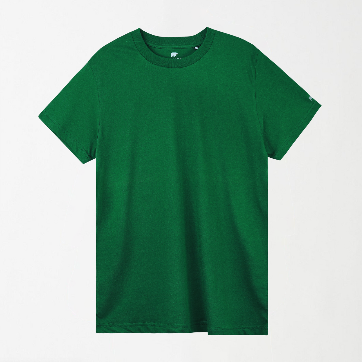 Dark Green - Plain Round Neck Unisex Plain T-Shirt