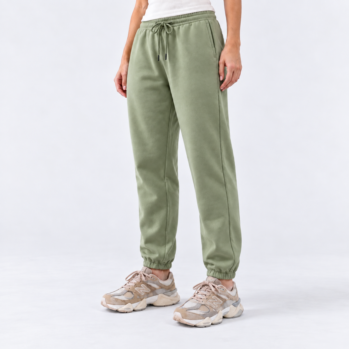 Pistachio Green Unisex Terry Sweatpants (Summer-Friendly)