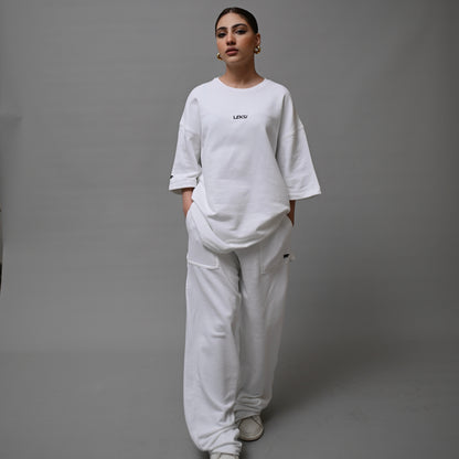 White Vanilla Unisex Terry Co-ord Set