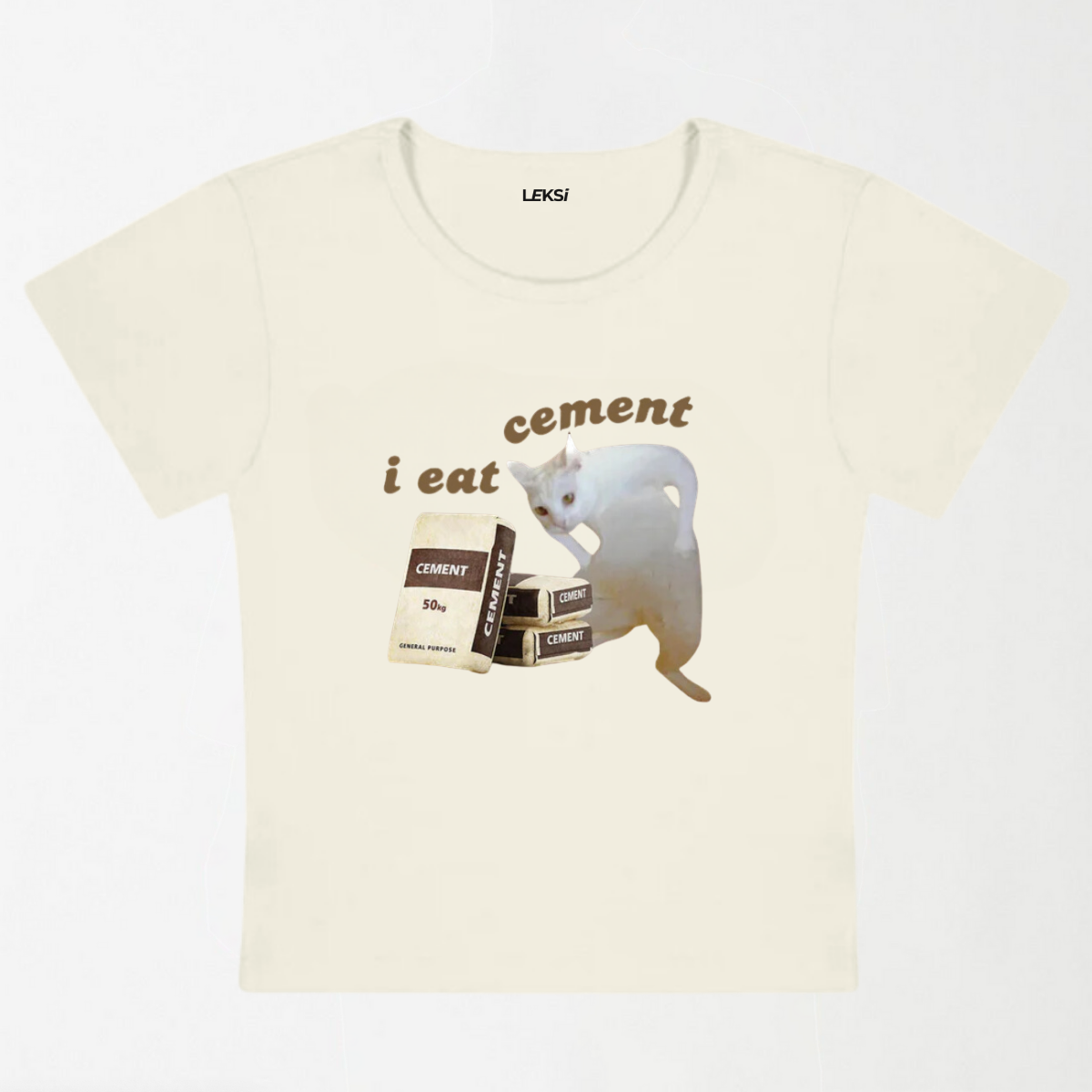 I Eat Cement Y2K Baby Tee
