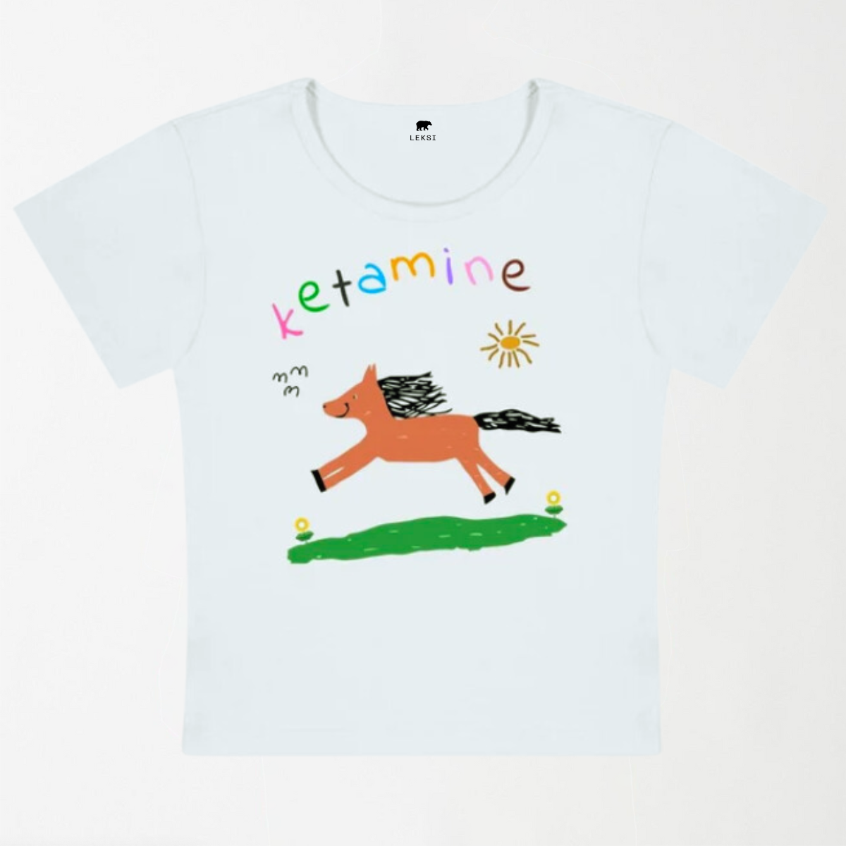 Orange Pony Y2K Baby Tee