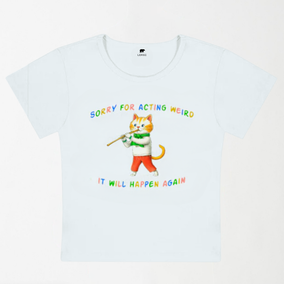 Sorry For Acting Weird Y2K Baby Tee