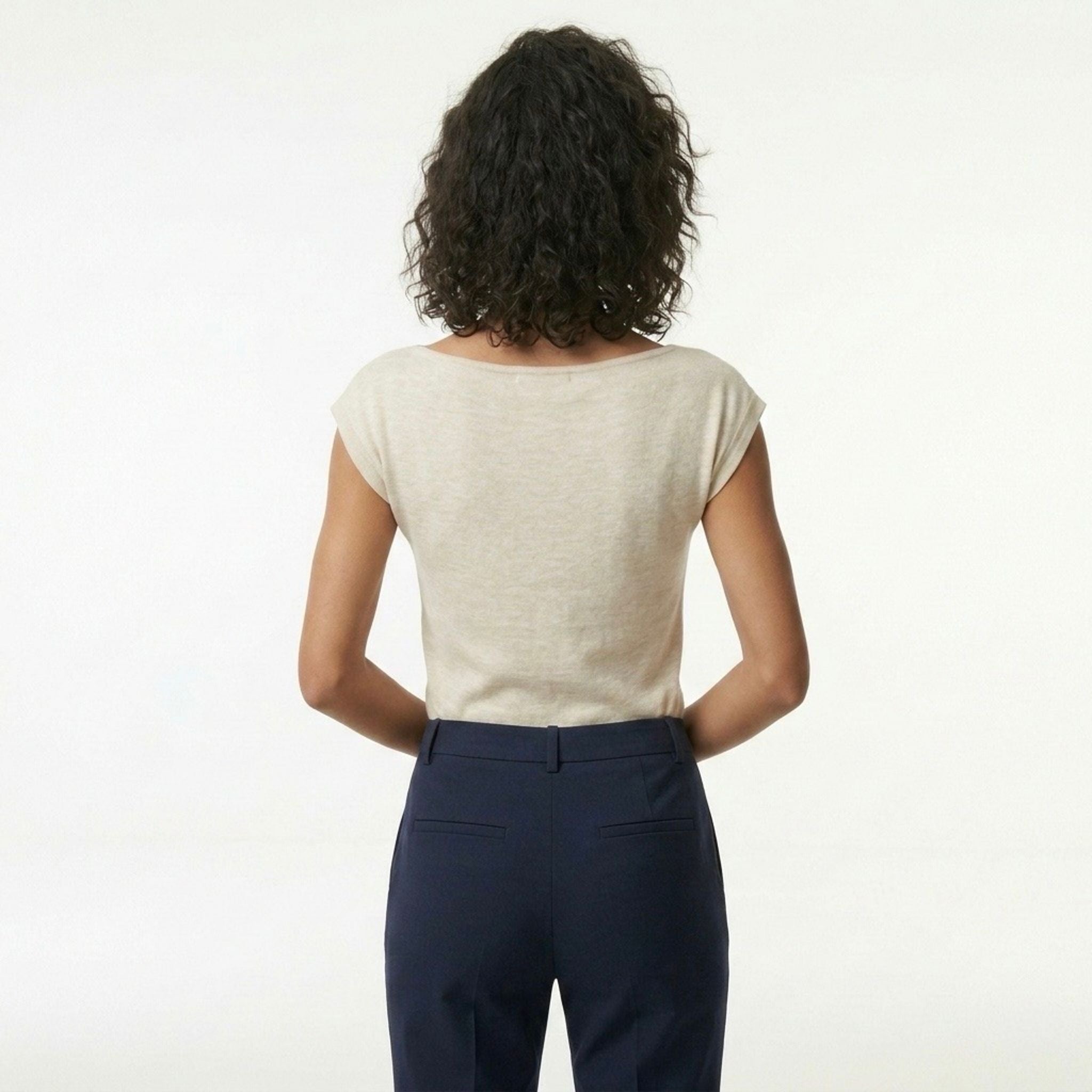 Boat Neck Ribbed Top