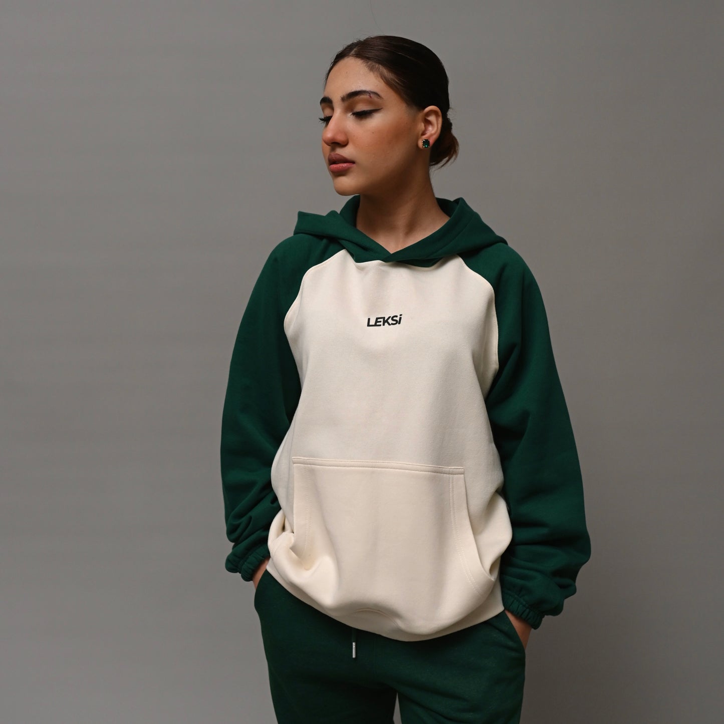 Matcha Green Unisex Raglan Hoodie