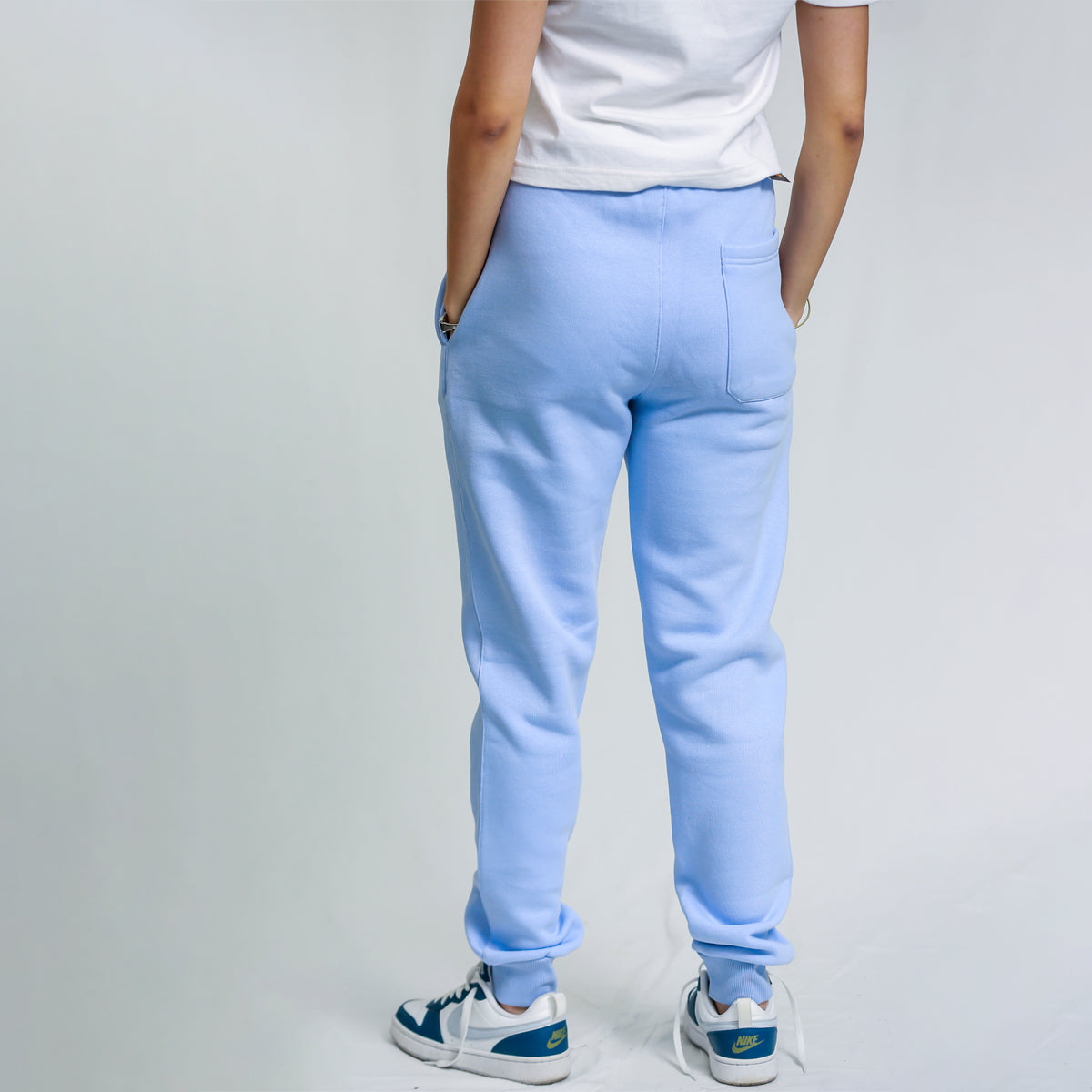 Sky Blue Unisex Fleece Sweatpants (Winter-Friendly)