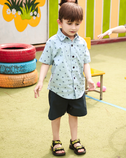 Beachy Short-Sleeves Boys Collared Shirt