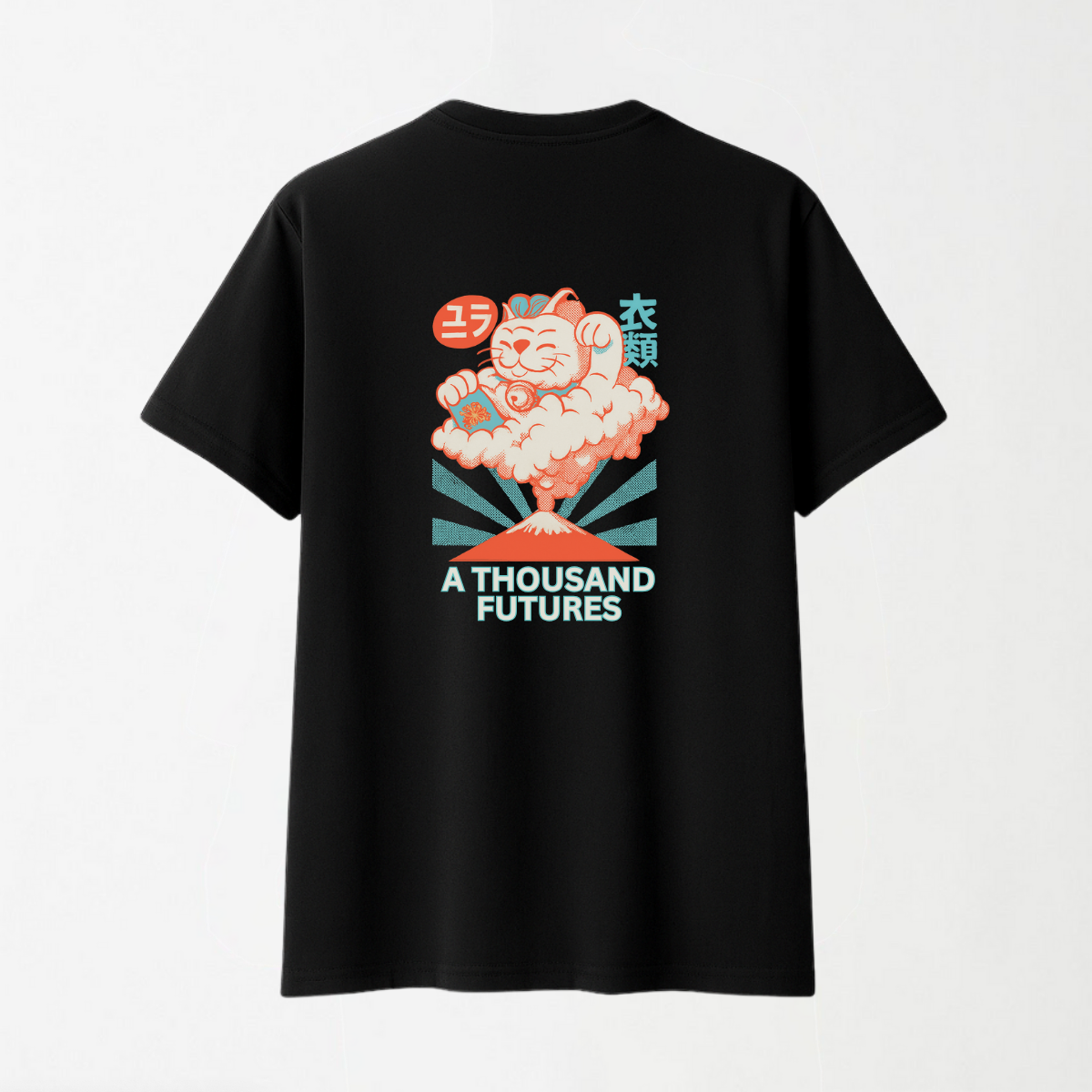 A Thousand Futures 'Lucky Cat' - Round Neck Unisex T Shirt