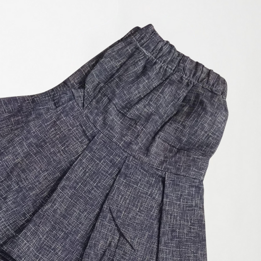 Charcoal Rough Lines Girls Skirt