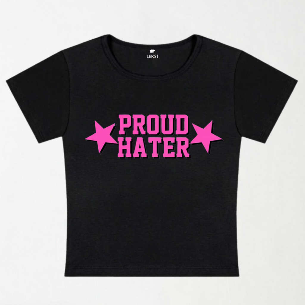 Proud Hater Y2K Baby Tee