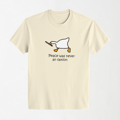 Peace Was Never An Option - Round Neck Unisex T Shirt