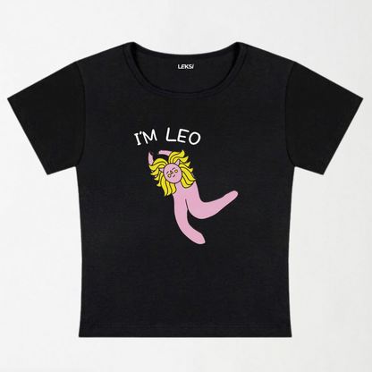 I'M Leo Y2K Baby Tee