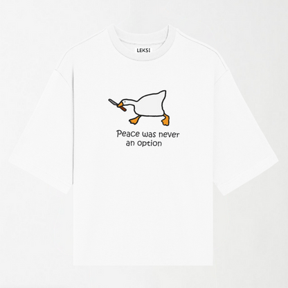 Peace Was Never An Option - Round Neck Unisex T Shirt