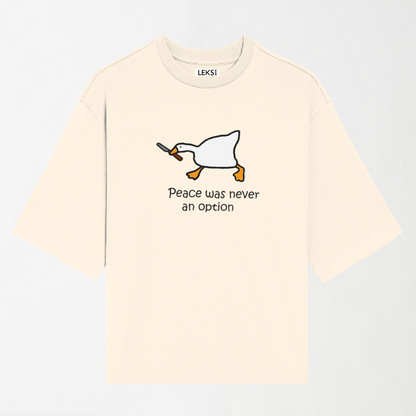 Peace Was Never An Option - Round Neck Unisex T Shirt