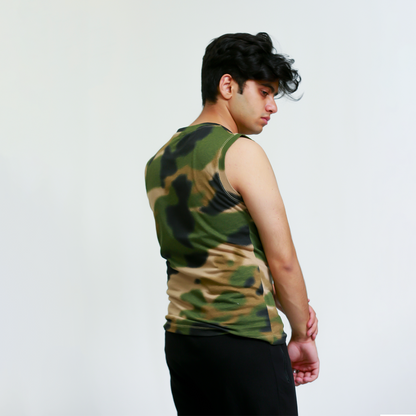 Army Print Tank Top