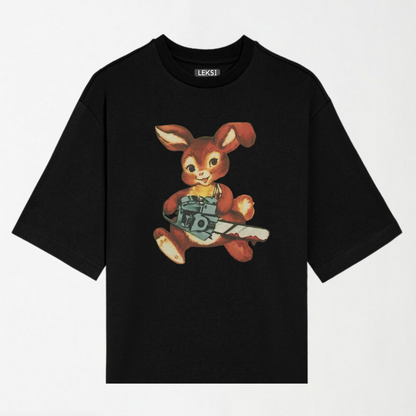 Chainsaw Bunny - Round Neck Unisex T Shirt