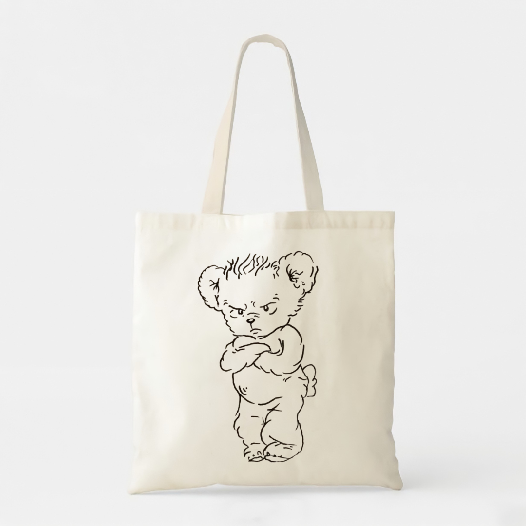 HS Bear - White Cotton Tote Bag