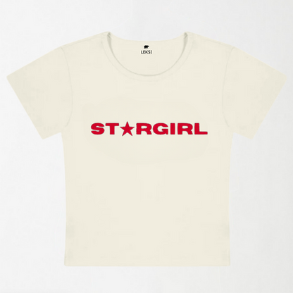 Red Stargirl Y2K Baby Tee