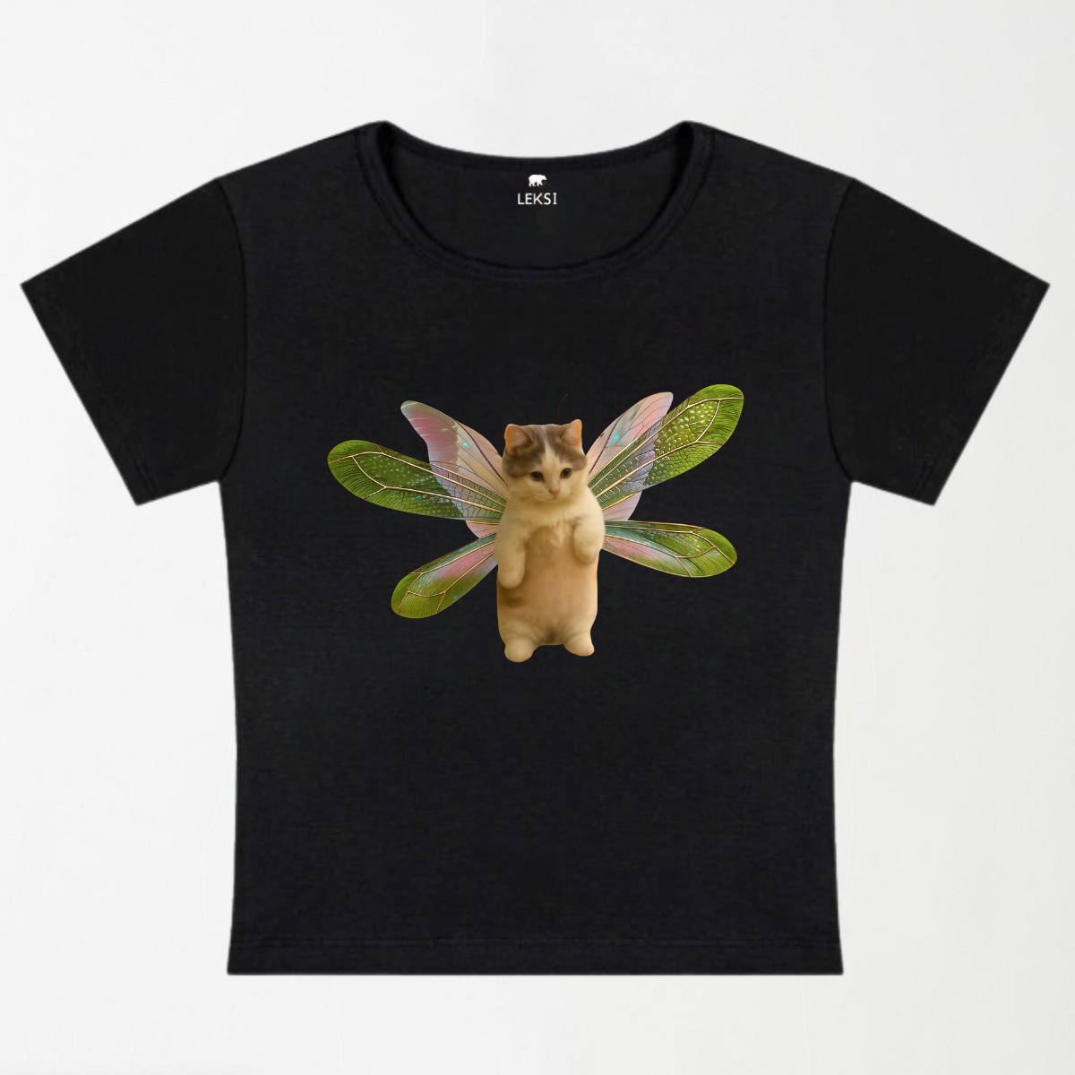 Fairycat Wings Y2K Baby Tee