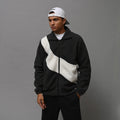 Grey & White Unisex Sherpa Jacket