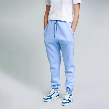 Sky Blue Unisex Fleece Sweatpants (Winter-Friendly)