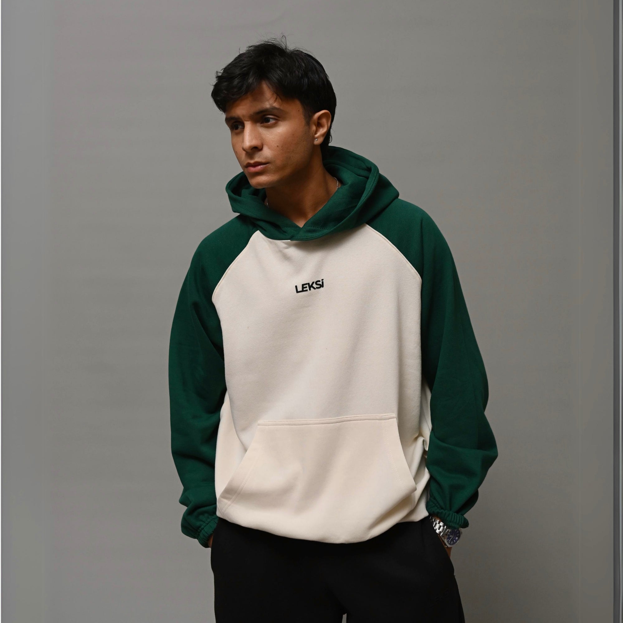 Matcha Green Unisex Raglan Hoodie