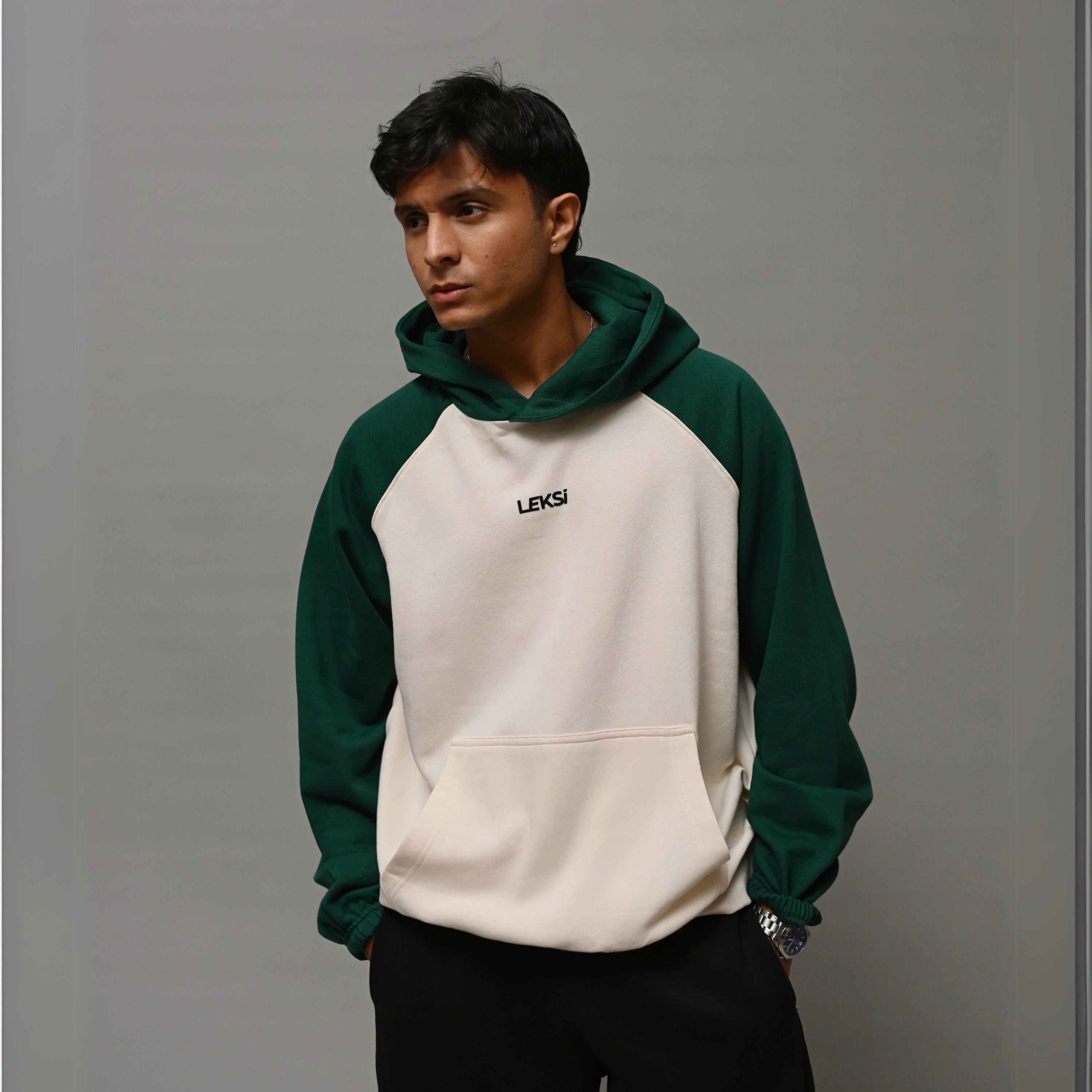 Matcha Green Unisex Raglan Hoodie