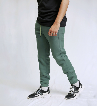 Green Fleece Unisex Sweatpants