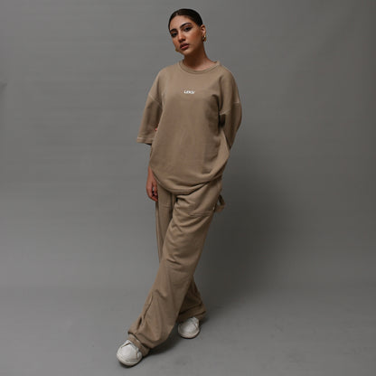 Sandy Beige Terry Co-ord Set