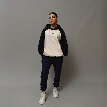 Navy Blue Unisex Raglan Hoodie