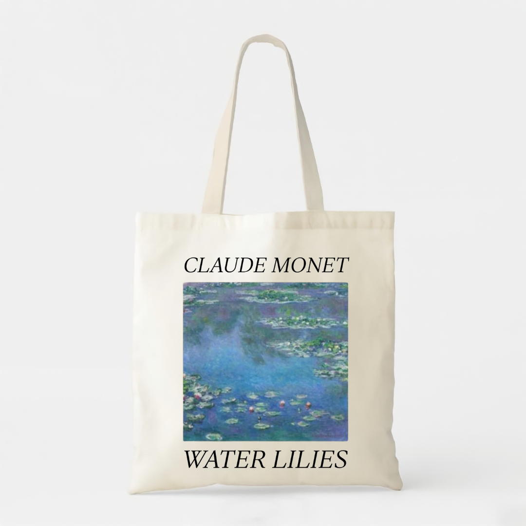 Water Lilies Canvas - White Cotton Tote Bag