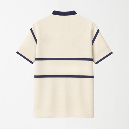 Match Point Navy Blue & White Polo - Unisex