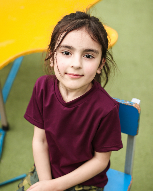 Plain Purple Unisex Kids T-Shirt