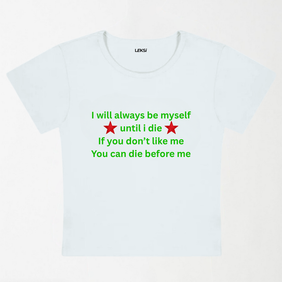Always Be Myself Y2K Baby Tee