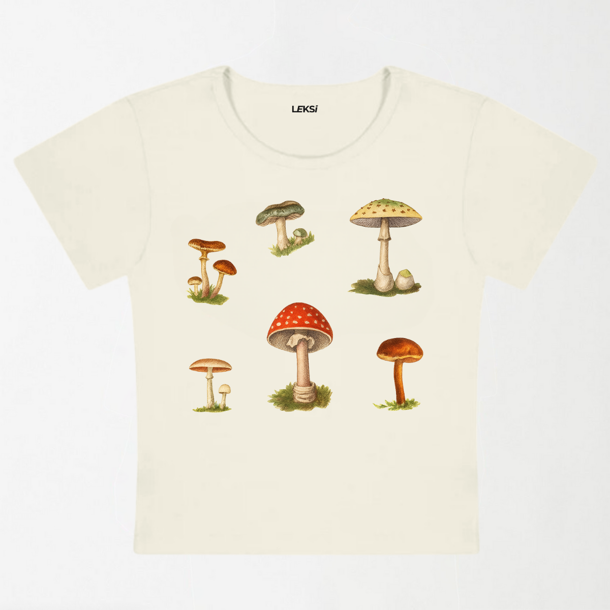 Amanita Muscaria Y2K Baby Tee