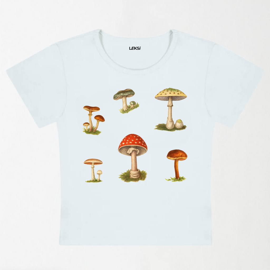 Amanita Muscaria Y2K Baby Tee
