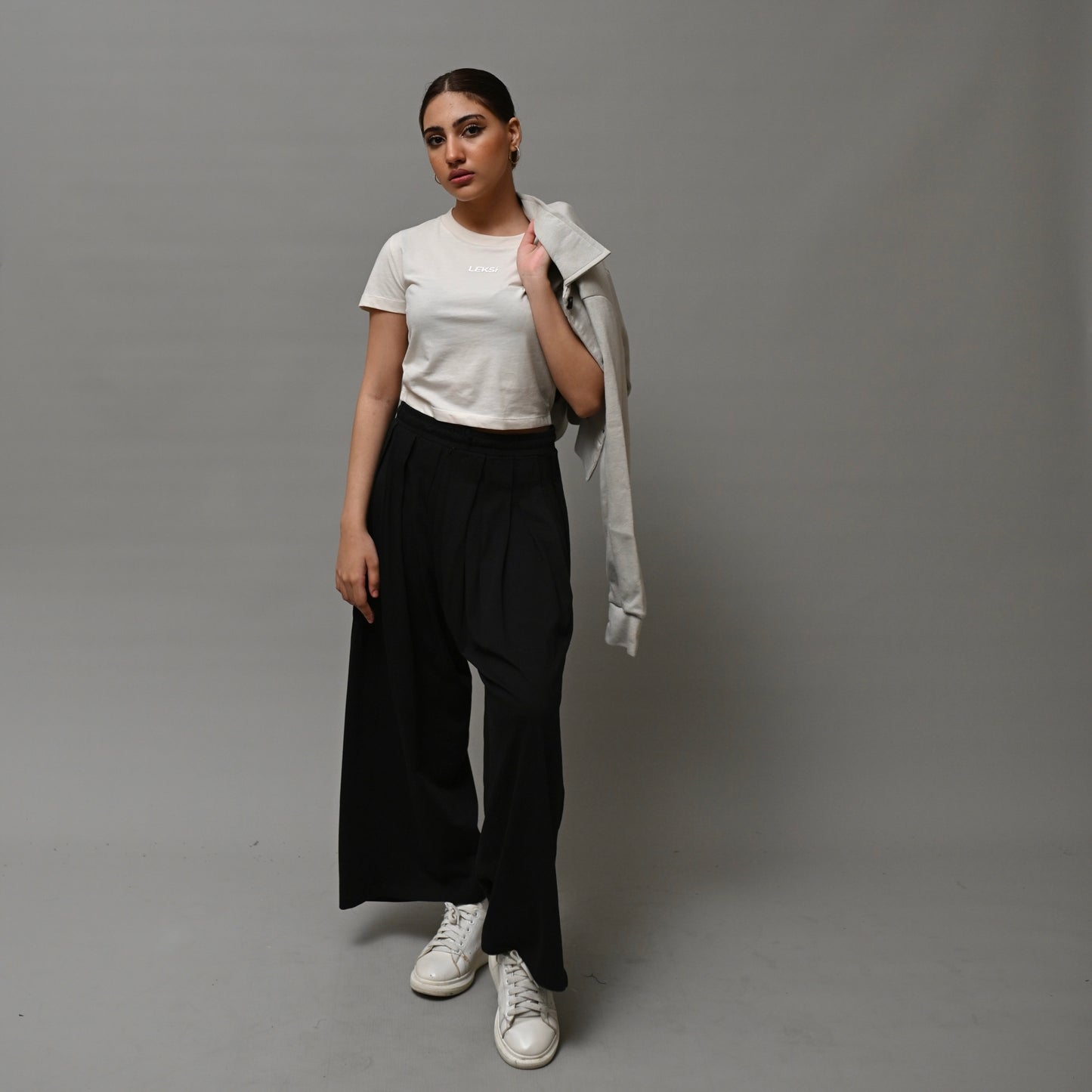 Black Baggy Pleated Pants