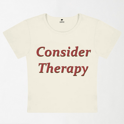 Consider Therapy Y2K Baby Tee