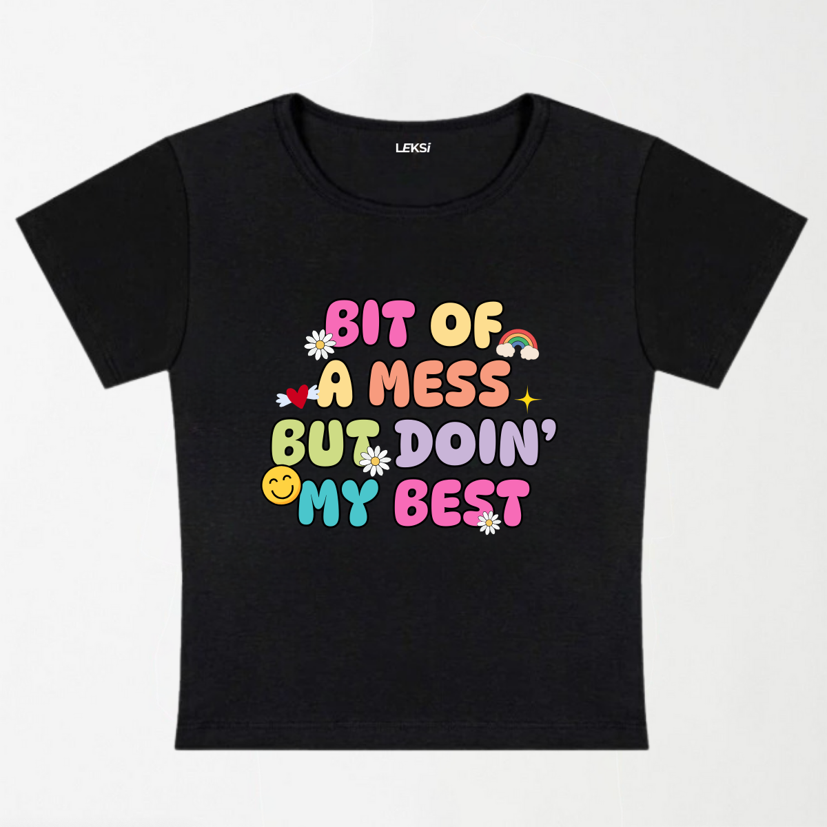Bit Of A Mess Y2K Baby Tee