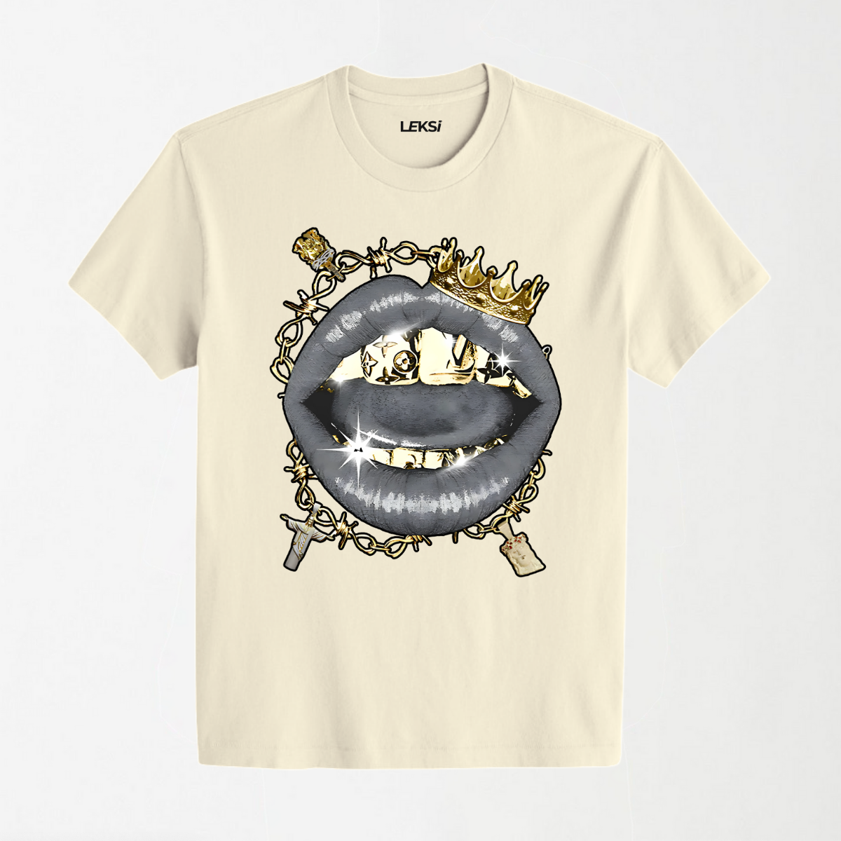 Black Gold Vintage Grills - Round Neck Unisex T Shirt