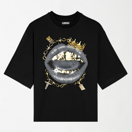 Black Gold Vintage Grills - Round Neck Unisex T Shirt