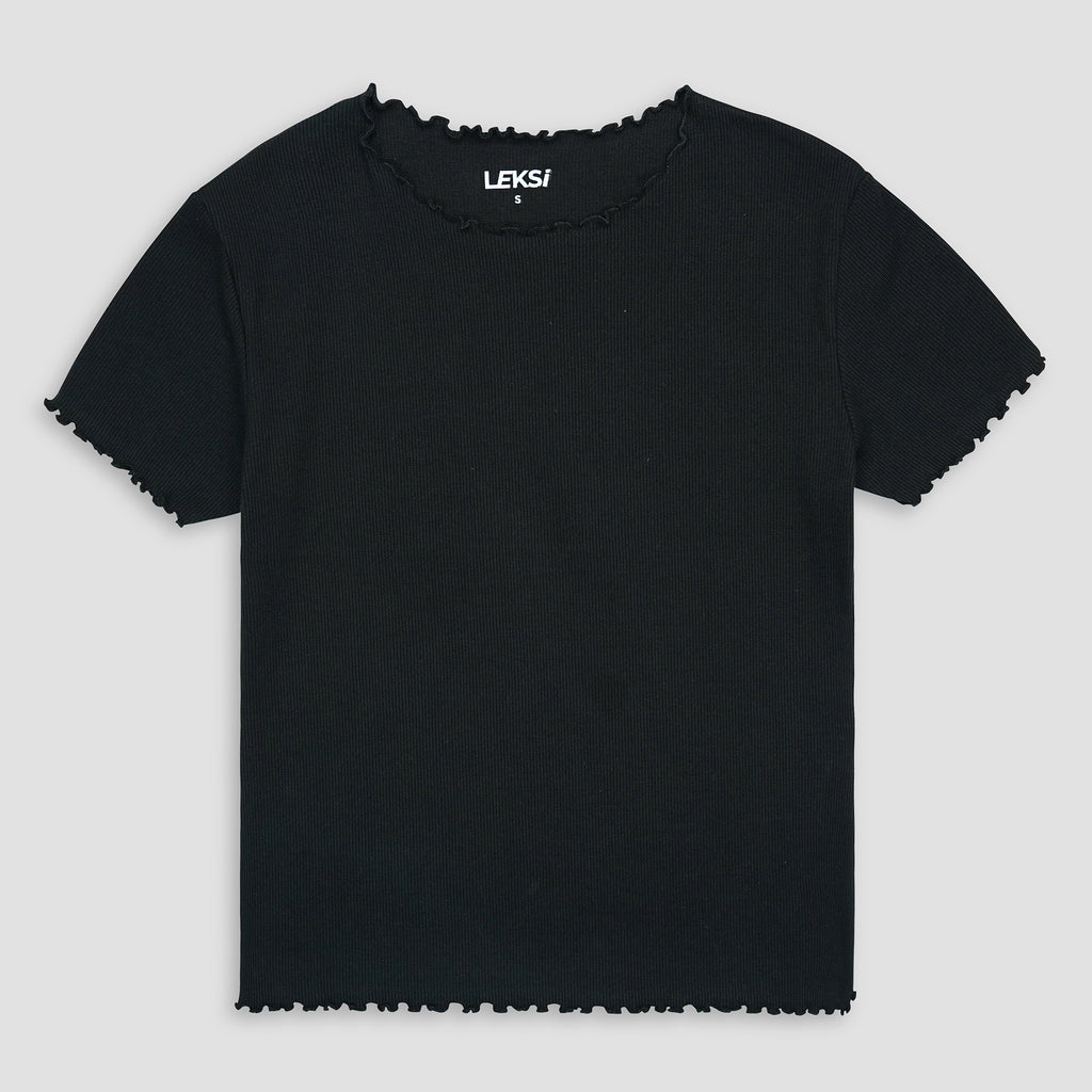 Black Ribbed Shirt