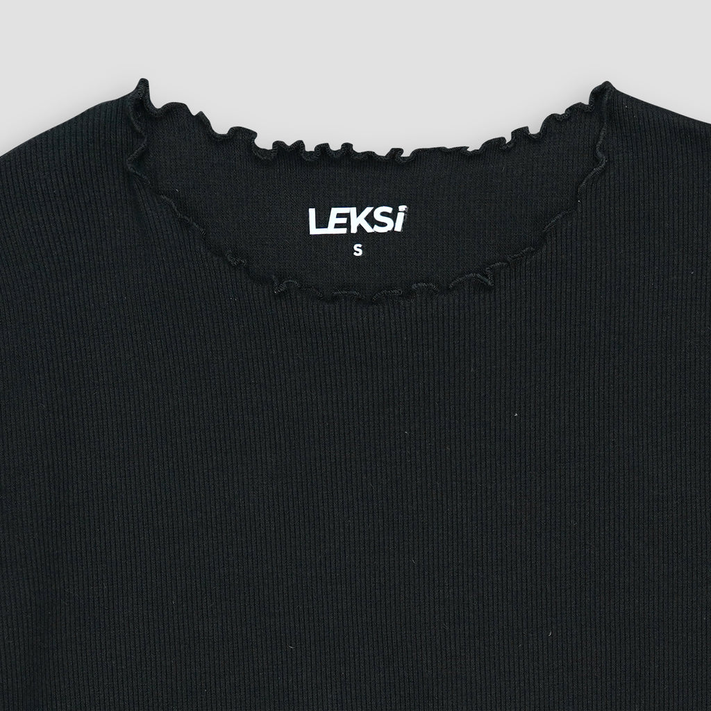 Black Ribbed Shirt