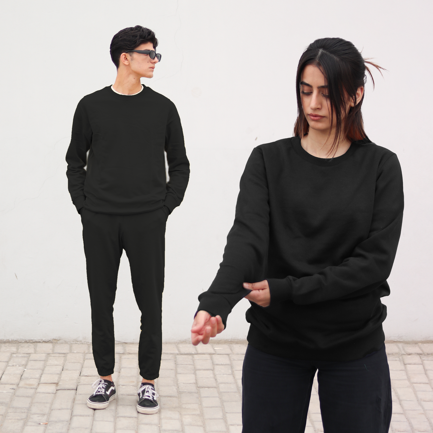 Black Unisex Sweat Set