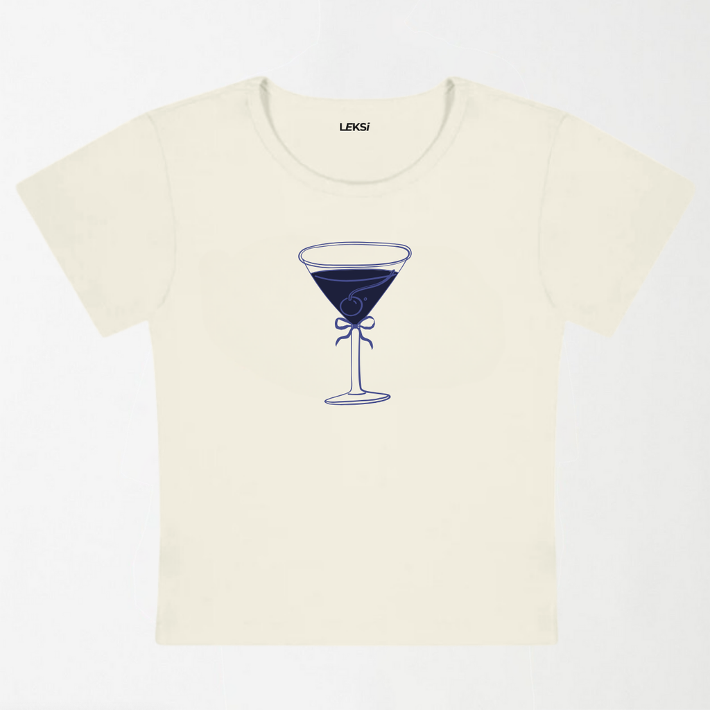 Blue Lagoon Cocktail Y2K Baby Tee