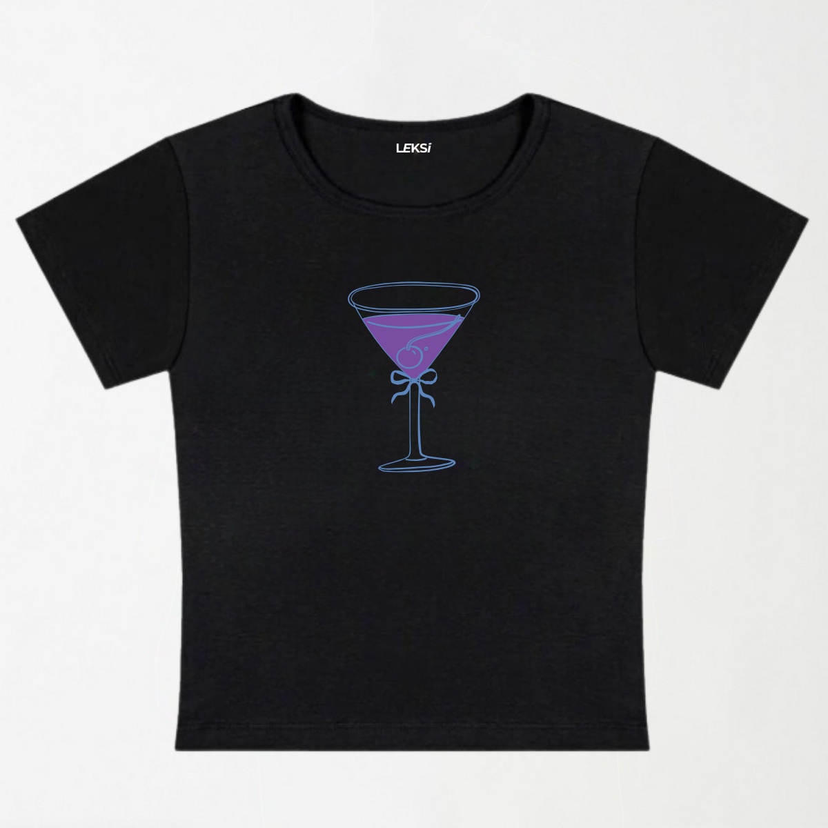 Blue Lagoon Cocktail Y2K Baby Tee