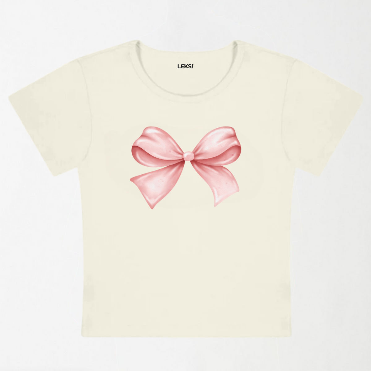 Blush Bow Y2K Baby Tee