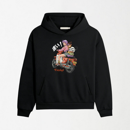 C-70 - Black Graphic Hoodie